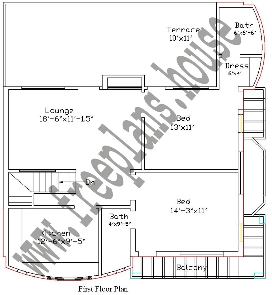 30x36 Feet First Floor Plan