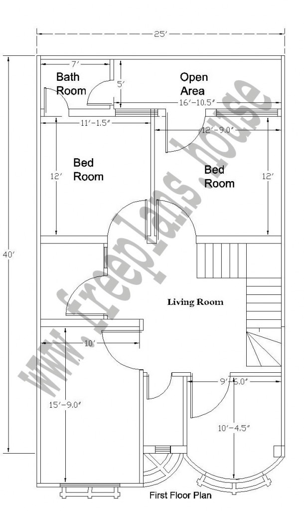 20x40 Feet First FLoor Plan