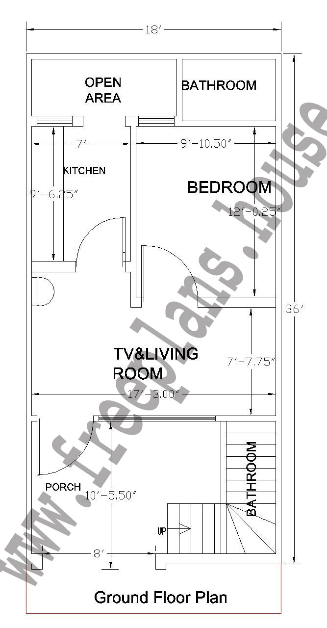 18×36 Feet /60 Square Meter House Plan, - Free House Plans