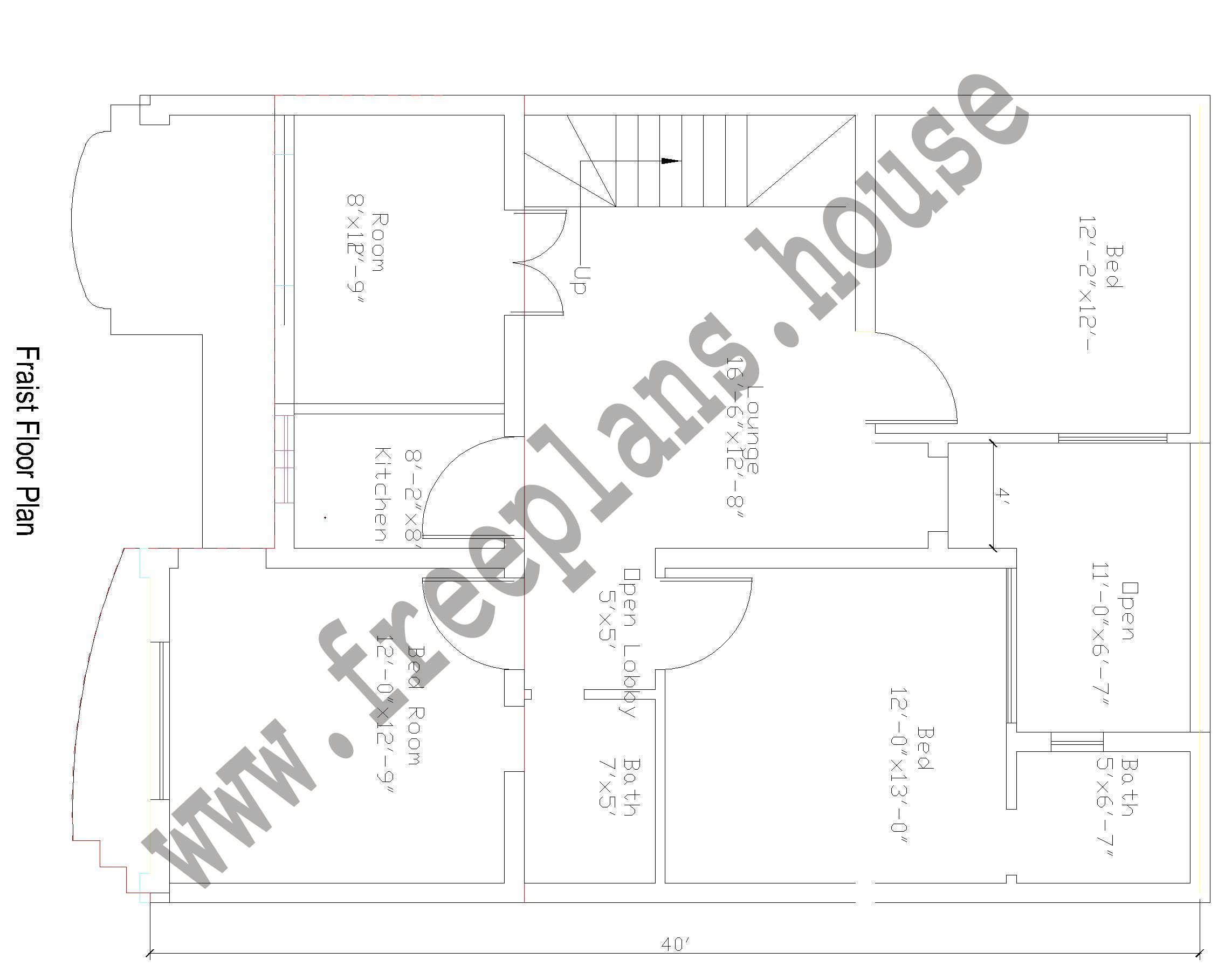30×40 Feet / 108 Square Meters House Plan – Free House Plans