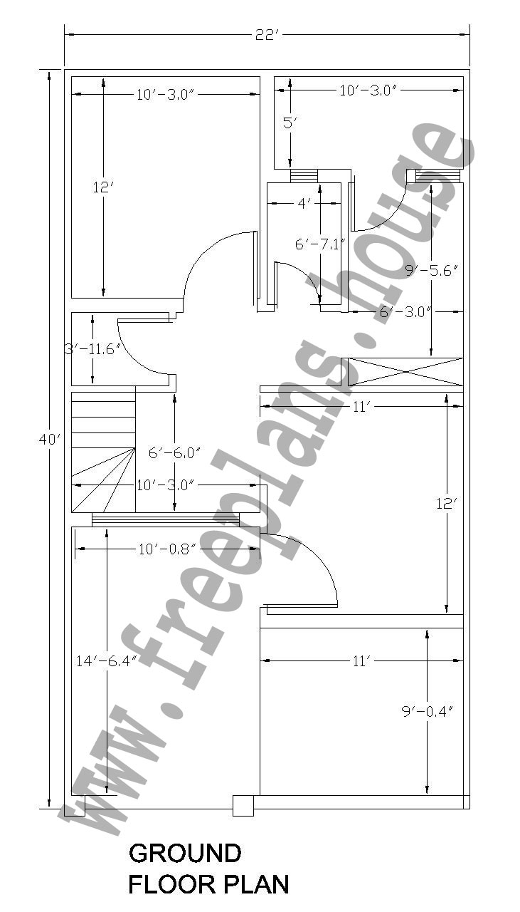 22×40 Feet /81 Square Meter House Plan Free House Plans